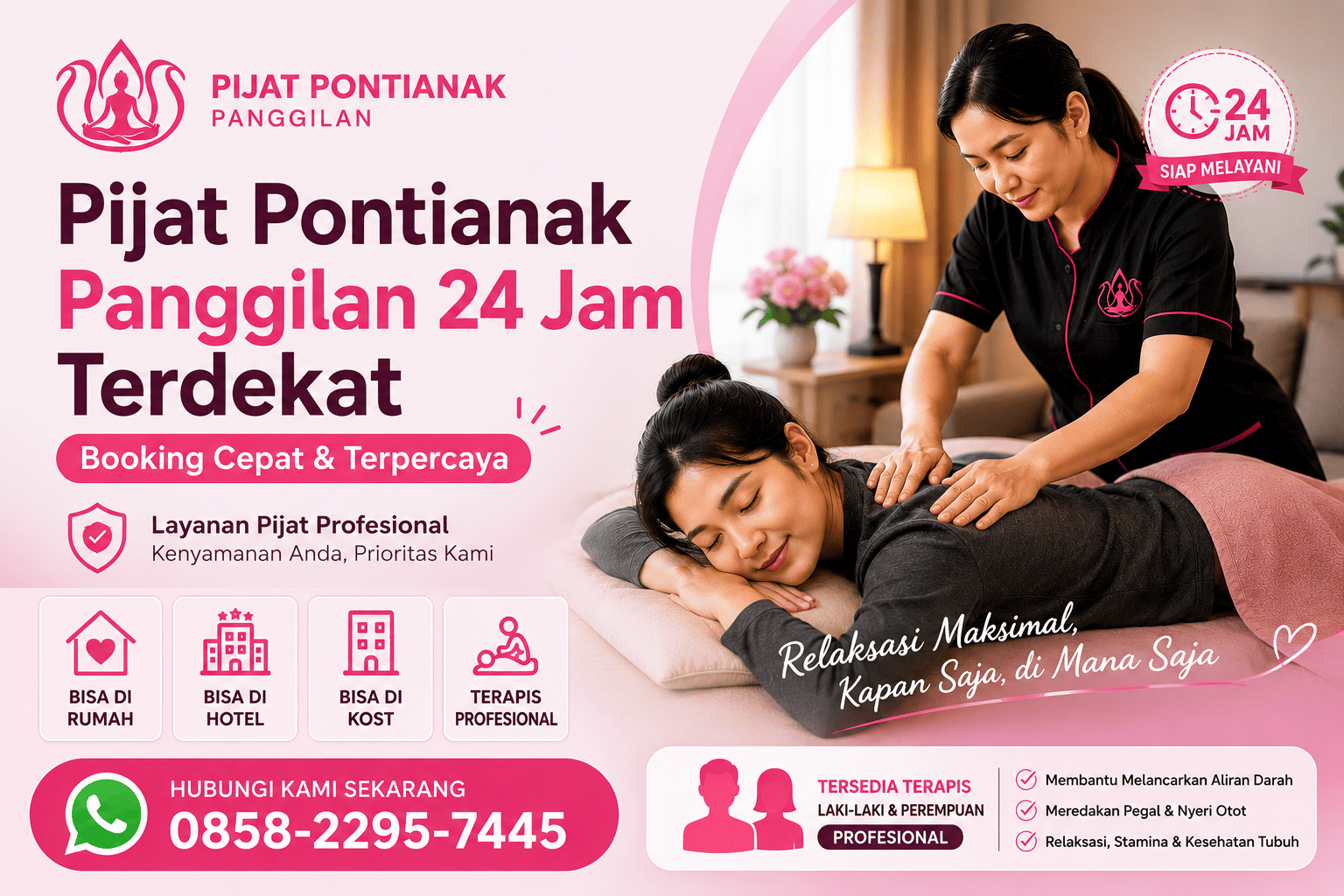 Pijat Pontianak Panggilan 24 Jam Terdekat | Booking Cepat & Terpercaya